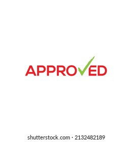 Approved Logo Design  Right Symbol With Button Icon Vector 