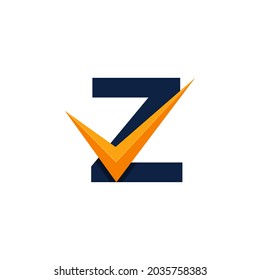 Genehmigtes Logo. Initial Letter Z prüfen Logo Design Vorlage. EPS10-Vektorgrafik