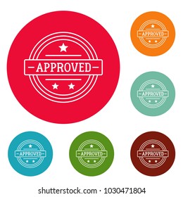 Approved logo. Simple illustration of approved vector logo for web