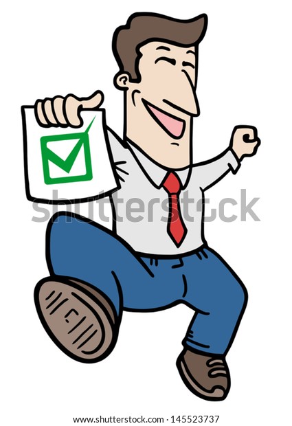 Approved Man Stock Vector (Royalty Free) 145523737 | Shutterstock