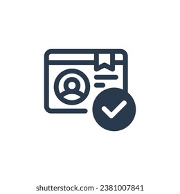 Approved Membership Badge Vector Icon Illustration