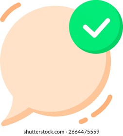 Approved Message Notification with Check Mark Icon