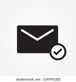 approved message sign icon design vector illustration