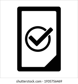 approved office document icon design vector