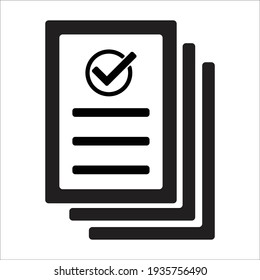 approved office document icon design vector