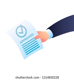 Approved paper icon. Isometric of approved paper vector icon for web design isolated on white background