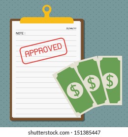 Approved paper and money.