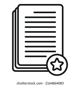 Approved papers icon outline vector. Work trust. Ability inspection