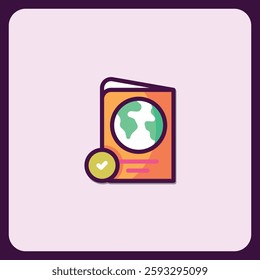 Approved Passport Icon Design for Travel and Tourism