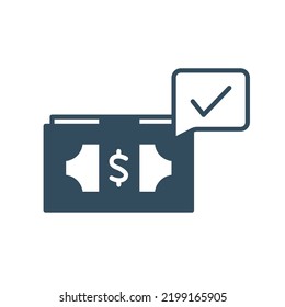 icono de línea de concepto de pago aprobado. Ilustración de elemento simple. diseño de símbolos de esquema de concepto de pago aprobado.