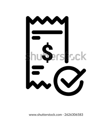 Approved Payment Slip Represented by Dollar Sign and Checkmark