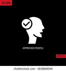 approved people vector icon. Illustration icon for graphic, print media interfaces and web design.

