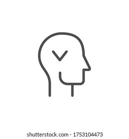 Approved person line outline icon