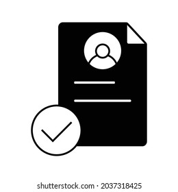 Genehmigte persönliche Eigenschaften Symbol. Einfache Illustration von genehmigten persönlichen Eigenschaften Vektorsymbol für Web.