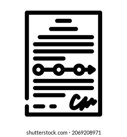 approved plan line icon vector. approved plan sign. isolated contour symbol black illustration