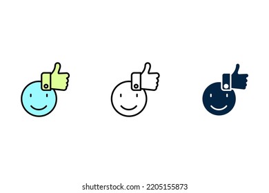Icono de línea de concepto de calidad aprobada. Ilustración de elemento simple. Diseño de símbolos de esquema de concepto de calidad aprobado.