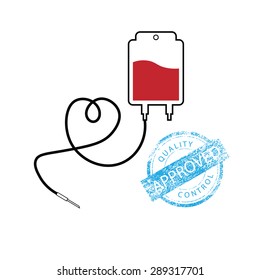 Approved quality control blood bag vector