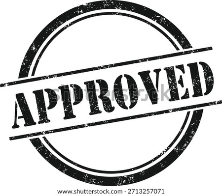 Approved Quality stamp vector badge featuring circle border for document certification and product seals.