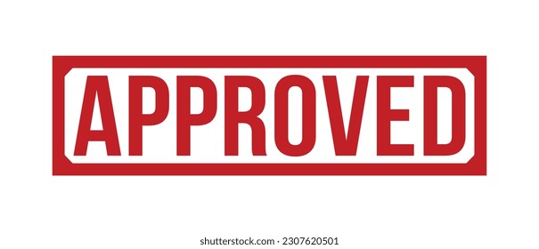 Approved Red Rubber Stamp vector design.