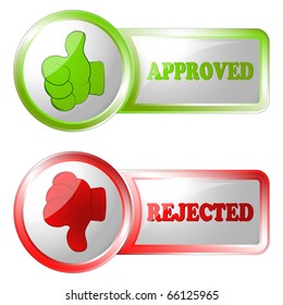 approved and rejected buttons