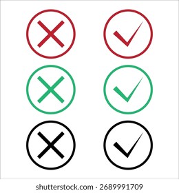 Approved and Rejected design set illustration