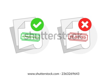 approved and rejected document concept illustration flat design vector eps10. modern graphic element for landing page, empty state ui, infographic, icon