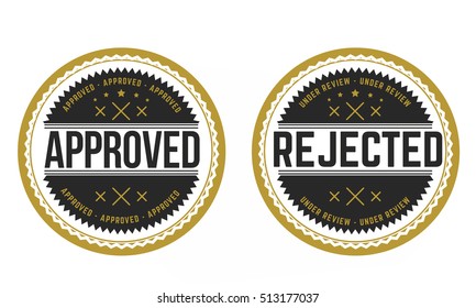 approved and rejected icon vector