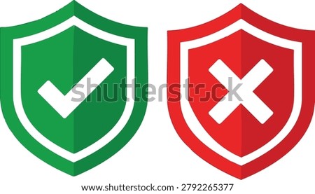 Approved and Rejected Ribbon Badges Vector Illustration