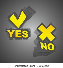 Approved and rejected signs. Vector illustration (eps10).