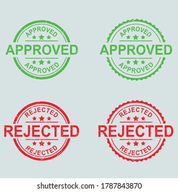 Approved & Rejected Stamp Logo Tag Design