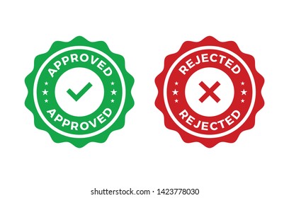 Genehmigte und abgelehnte Vektorillustration 