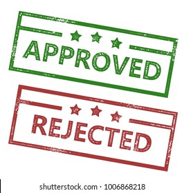 Approved and Rejected Stamps