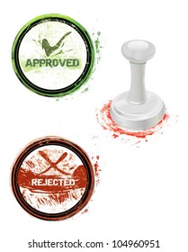 approved and rejected stamps