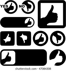 Approved and rejected symbols.