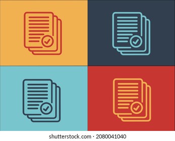 Approved Request Logo Template, Simple Flat Icon Of request,vector,approval