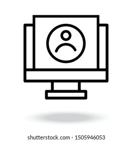 Approved resume outline icon vector
