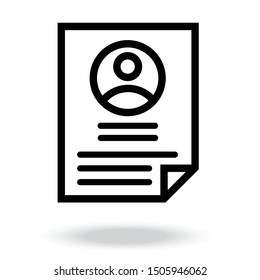Approved resume outline icon vector