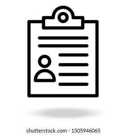 Approved resume outline icon vector