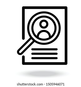 Approved resume outline icon vector