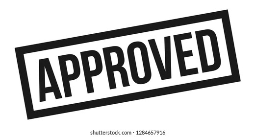 Approved rubber stamp. Black approved stamp seal – Vector