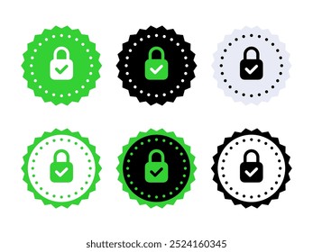 Approved rubber stamp. Cyber security sign