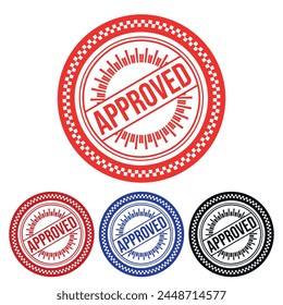 Approved Rubber stamp Design art Illustration 
