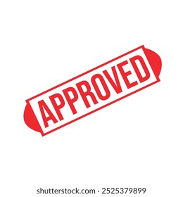 Aprobado Vector de diseño de sello de goma 