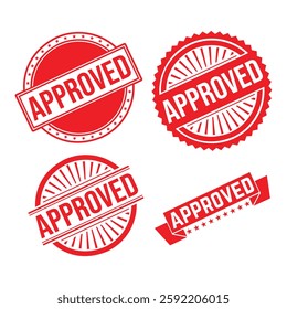 Approved Rubber stamp design Vector 