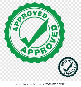 Approved rubber stamp design vector