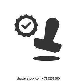 Approved Rubber Stamp Icon
