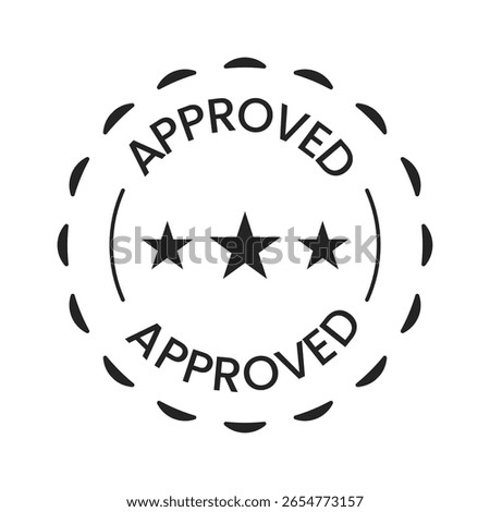 Approved Rubber Stamp Icon for certification