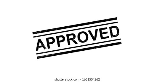 approved - rubber stamp icon vector design in white background