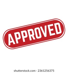 Approved rubber stamp. Red Approved rubber grunge stamp vector illustration - Vector
