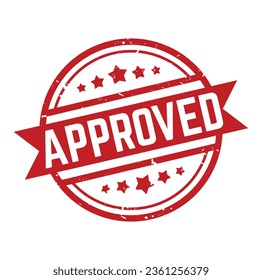 Approved rubber stamp. Red Approved rubber grunge stamp vector illustration - Vector
